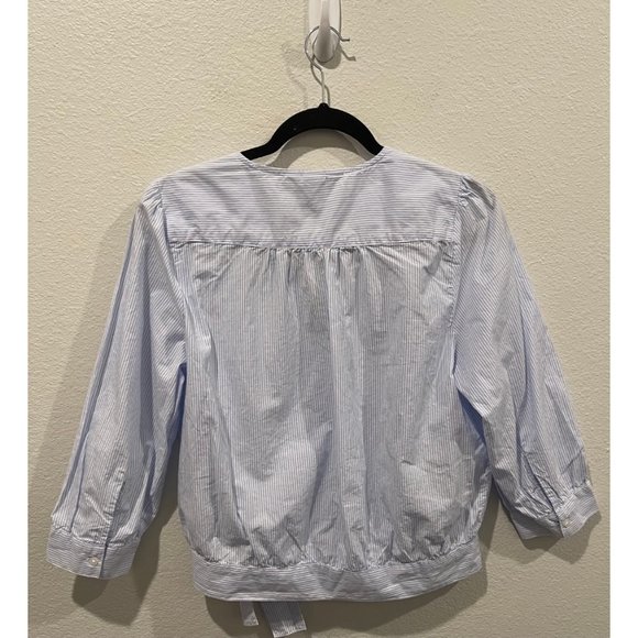 H&M Blue And White Wrap Blouse - Picture 3 of 3